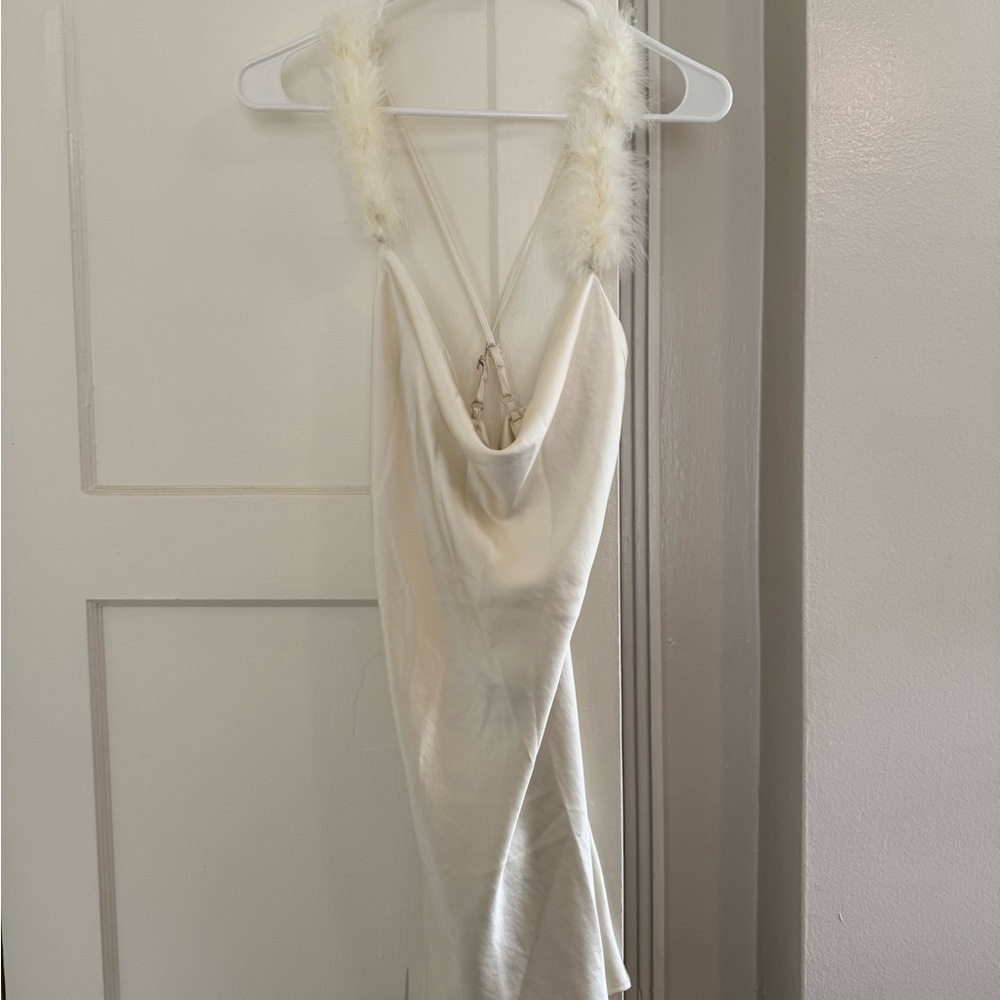 Bachelorette Cream Satin Dress